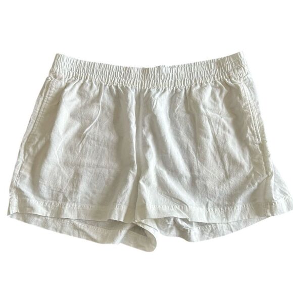 Old Navy High-Waisted White Linen-Blend Pull-On Shorts 3 inch inseam size XL - Picture 2 of 8